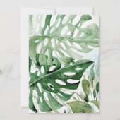 Tropisch groen met Gold Leaves Kerstmis Kaart (Achterkant)