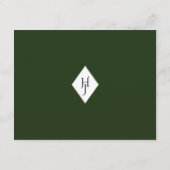 Tropisch groen Moderne Receptie kaart (Achterkant)