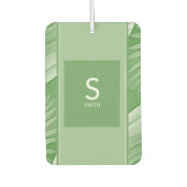 Tropisch groen monogram luchtverfrisser (Voorkant)