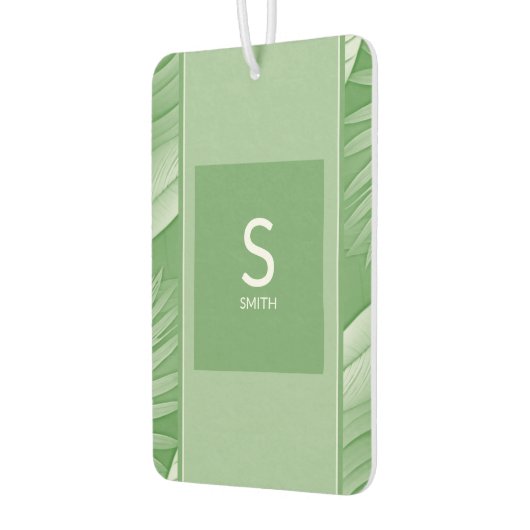 Tropisch groen monogram luchtverfrisser (Links)