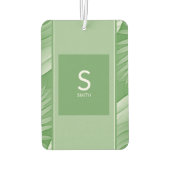 Tropisch groen monogram luchtverfrisser (Achterkant)