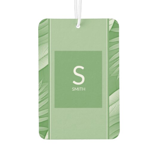 Tropisch groen monogram luchtverfrisser (Achterkant)