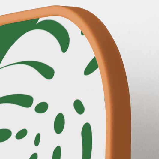 Tropisch groen monogram pickleball peddel paddle (Links Detail)