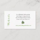 Tropisch Groen Monstera Leaves Wedding Website Informatiekaartje (Voorkant)