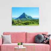 Tropisch groen Moorea canvas print (Insitu (Woonkamer))