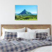 Tropisch groen Moorea canvas print (Insitu (Slaapkamer))