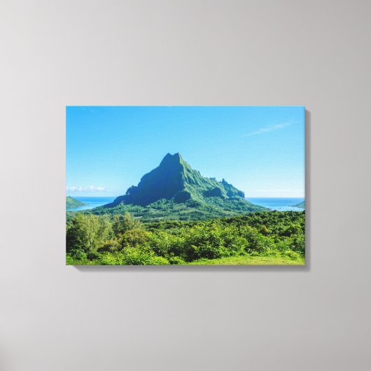 Tropisch groen Moorea canvas print (Voorkant)