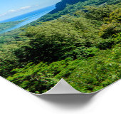 Tropisch groen Moorea poster afdrukken (Hoek)