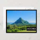 Tropisch groen Moorea zwart lijst briefkaart (Voorkant / Achterkant)