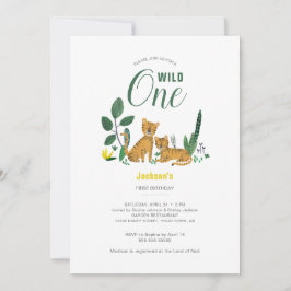 Tropisch groen Oerwoud Boy Tiger Animal Striped Kaart