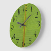 Tropisch groen Oerwoud Leaf Veins Texture Grote Klok (Hoek)