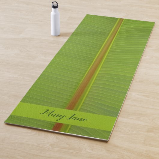 Tropisch groen Oerwoud Leaf Veins Textured Pattern Yogamat (In situ)