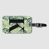 Tropisch groen Oerwoud Monstera laat patroonpatroo Bagagelabel (Voorkant (horizontaal))