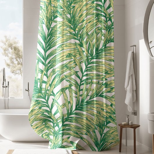 Tropisch Groen oerwoud Varen Blad Douchegordijn