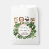 Tropisch groen Oerwoud Wilde Dieren Baby shower Bedankzakje (Voorkant)