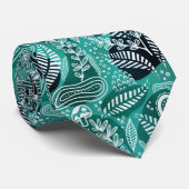 Tropisch groen Oerwouden bladeren Stropdas (Opgerold)