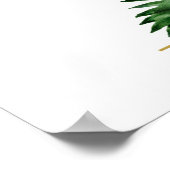 Tropisch groen olievloeistof welkom poster (Hoek)