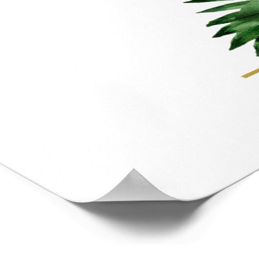 Tropisch groen olievloeistof welkom poster (Hoek)