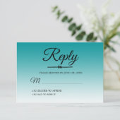 Tropisch groen ombre zoet 16 RSVP Kaart (Staand voorkant)