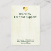 Tropisch groen op wit oorscherm visitekaartje (Achterkant)