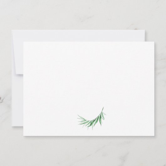 Tropisch groen palm dank je platte kaart (Achterkant)