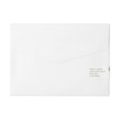 Tropisch groen palm laat gouden geometrische bruil adreslabel wikkel (Achterkant)