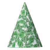 Tropisch groen palm laat zomerkunstpatroon voorbij feesthoedjes (Achterkant)