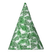 Tropisch groen palm laat zomerkunstpatroon voorbij feesthoedjes (Rechts)