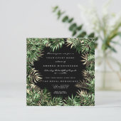 Tropisch groen palm Leaf Fern Woodland Greenery Kaart (Staand voorkant)