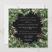 Tropisch groen palm Leaf Fern Woodland Greenery Kaart (Voorkant)