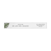 Tropisch Groen Palm Leaf Wedding Return Address (Individueel)