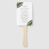 Tropisch groen palm Leaves Wedding Programme Handwaaier (Voorkant)