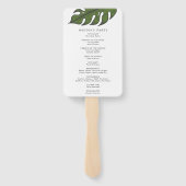 Tropisch groen palm Leaves Wedding Programme Handwaaier (Achterkant)