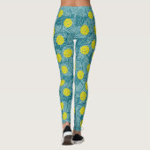 Tropisch groen palm leest kleurrijke pickleball leggings (Achterkant)