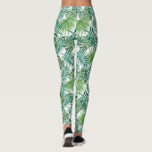 Tropisch groen palm leest Patroon Leggings (Achterkant)