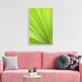 Tropisch groen palm rond canvas afdruk (Insitu (Woonkamer))