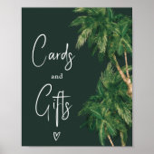 Tropisch groen palm vrijgezellenfeest teken poster (Voorkant)