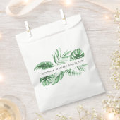 Tropisch groen palm Wedding Monogram Favor Bag Bedankzakje (Geknipt)
