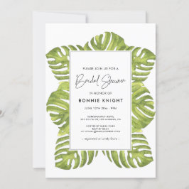 Tropisch groen palmblad Vrijgezellenfeest Kaart