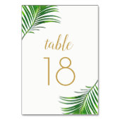 Tropisch groen palmschijfbladeren kaart (Achterkant)
