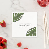 Tropisch groen palmwonden servet (Insitu)