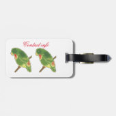 Tropisch groen paraket Thunder_Cove Bagagelabel (Achterkant horizontaal)