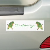 Tropisch groen paraket Thunder_Cove Bumpersticker (Op auto)