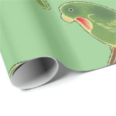 Tropisch groen paraket Thunder_Cove Cadeaupapier (Rol Hoek)