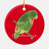 Tropisch groen paraket Thunder_Cove Keramisch Ornament (Achterkant)