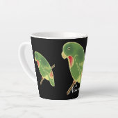 Tropisch groen paraket Thunder_Cove Latte Mok (Linkerhoek)