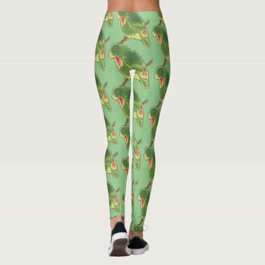 Tropisch groen paraket Thunder_Cove Leggings (Achterkant)