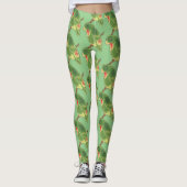 Tropisch groen paraket Thunder_Cove Leggings (Voorkant)