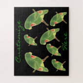 Tropisch groen paraket Thunder_Cove Legpuzzel (Verticaal)