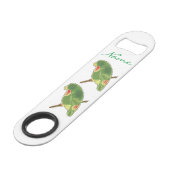 Tropisch groen paraket Thunder_Cove Speed Flessenopener (Voorkant Gekanteld)